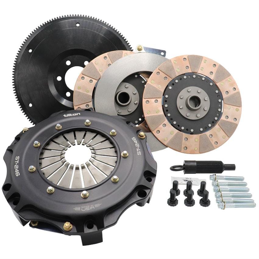 Tilton 55-2004 Twin Disc Clutch Kit, Chevy LS, T56, Cerametallic