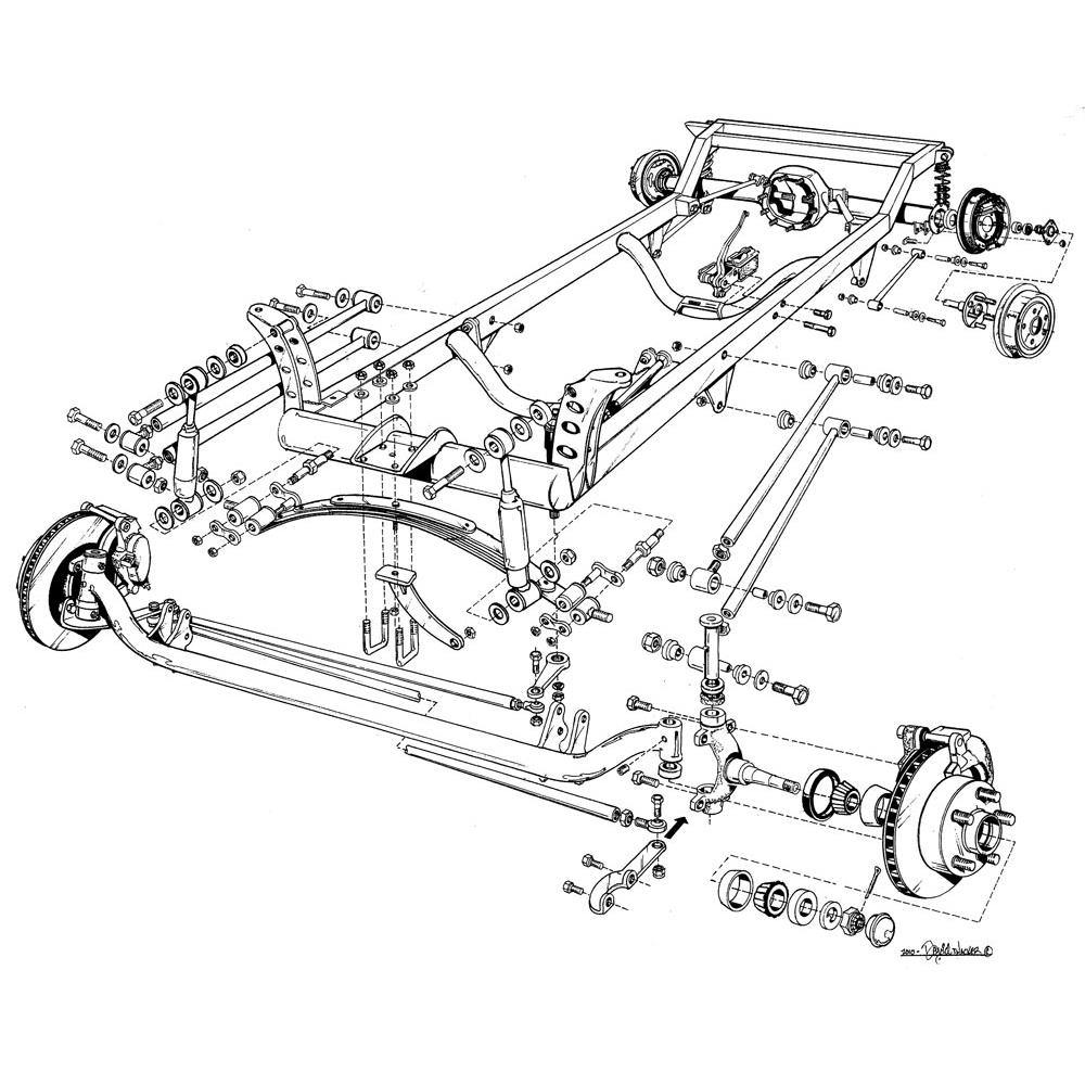 Deluxe 1923 Model T-Bucket Ford Roadster Chassis Kits