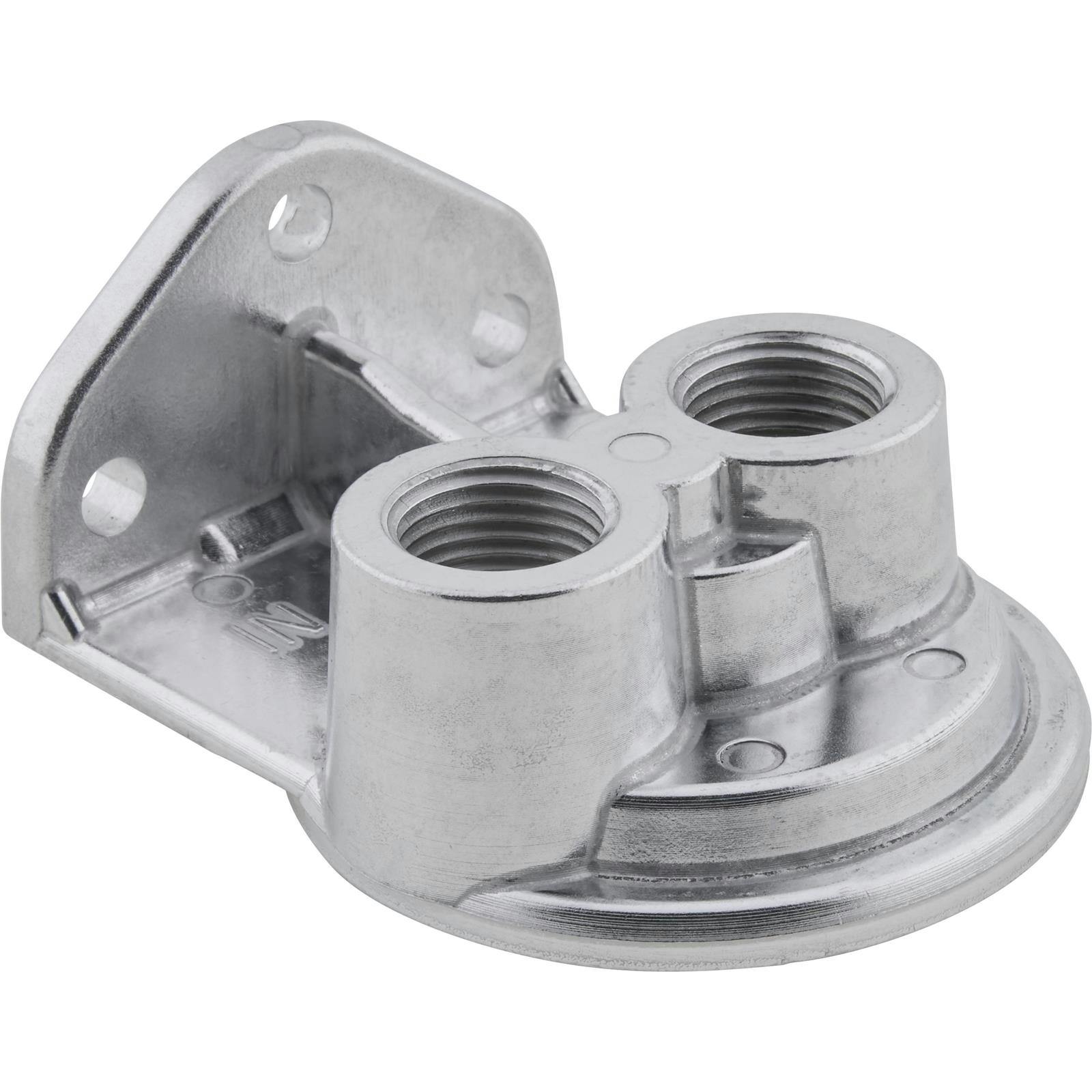 Single Remote Oil Filter Bracket, Vertical Outlet, 3/4-16 Thread