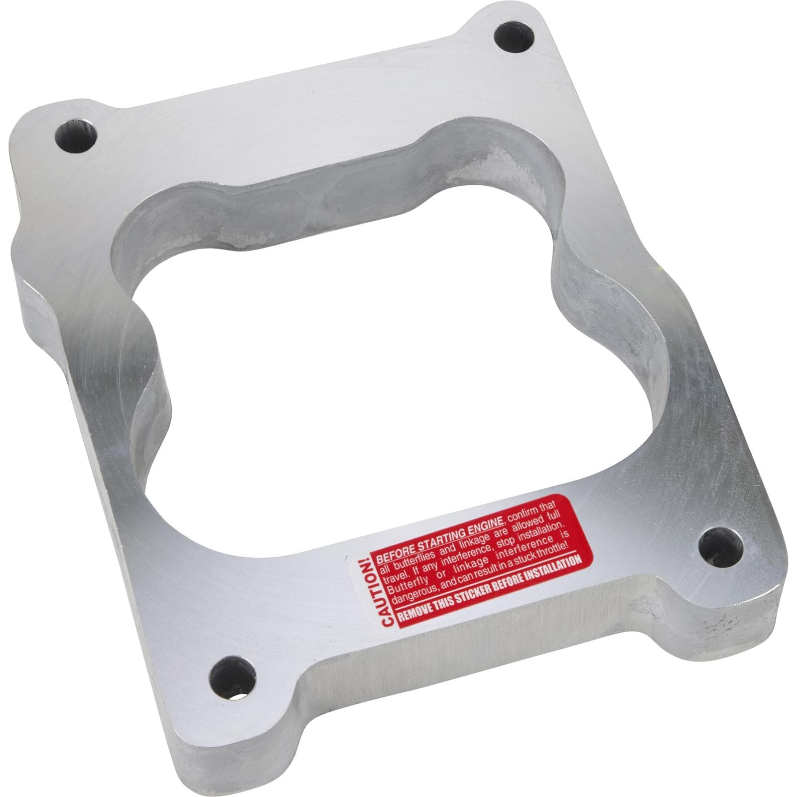 Trans-Dapt 2109 Quadrajet Spacer, Open, Cast Aluminum, 1 Inch