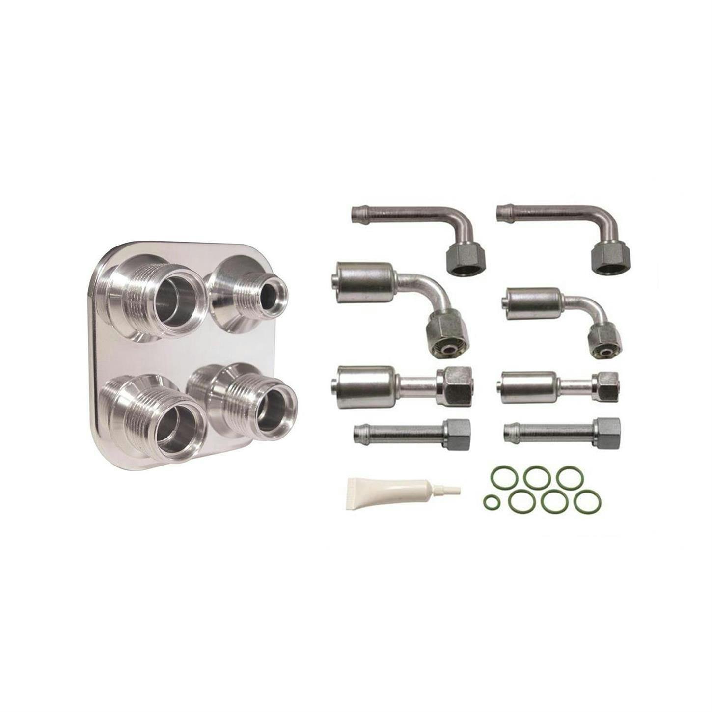 4-Way Bulkhead Plate and Fitting Kit for Heat and A/C, Square
