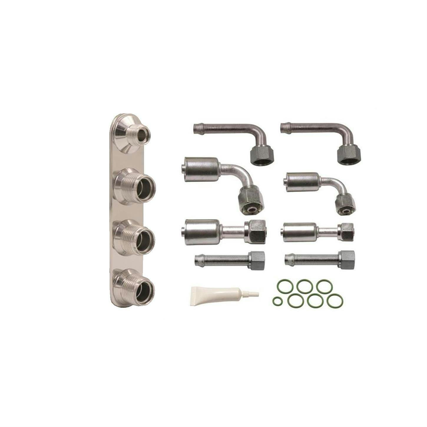 4-Way Bulkhead Plate and Fitting Kit for Heat and A/C, Inline