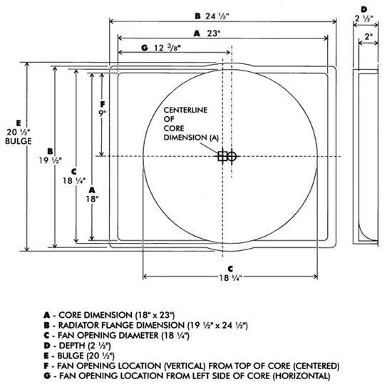 Vintage Air 37269-VCF 1969 Camaro Universal Shroud, Electric Fan