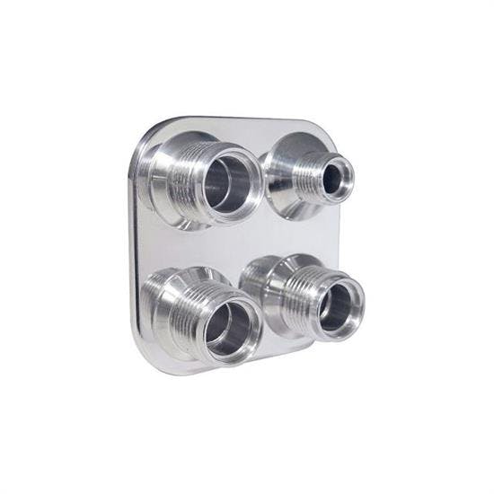 Vintage Air 384800-MBA Streamline Pol Alum 4-way Sq Blkhd Plate