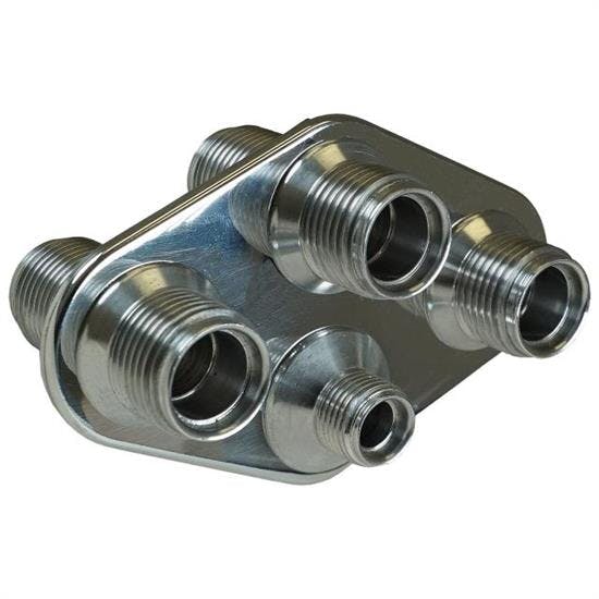 Vintage Air 388600-MBA Streamline Pol Alum 4-way Diamond Blkhd Pt