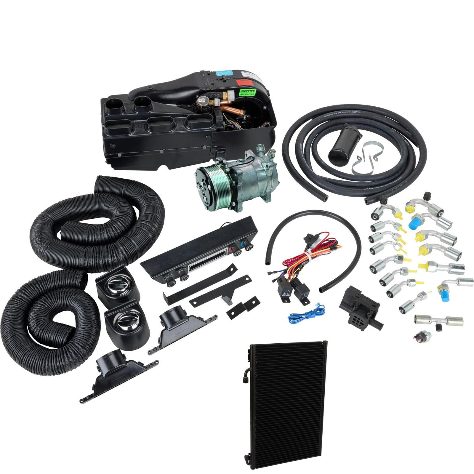 Vintage Air Gen V A/C 7B10 Serpentine Compr., W/ Vert. Condenser