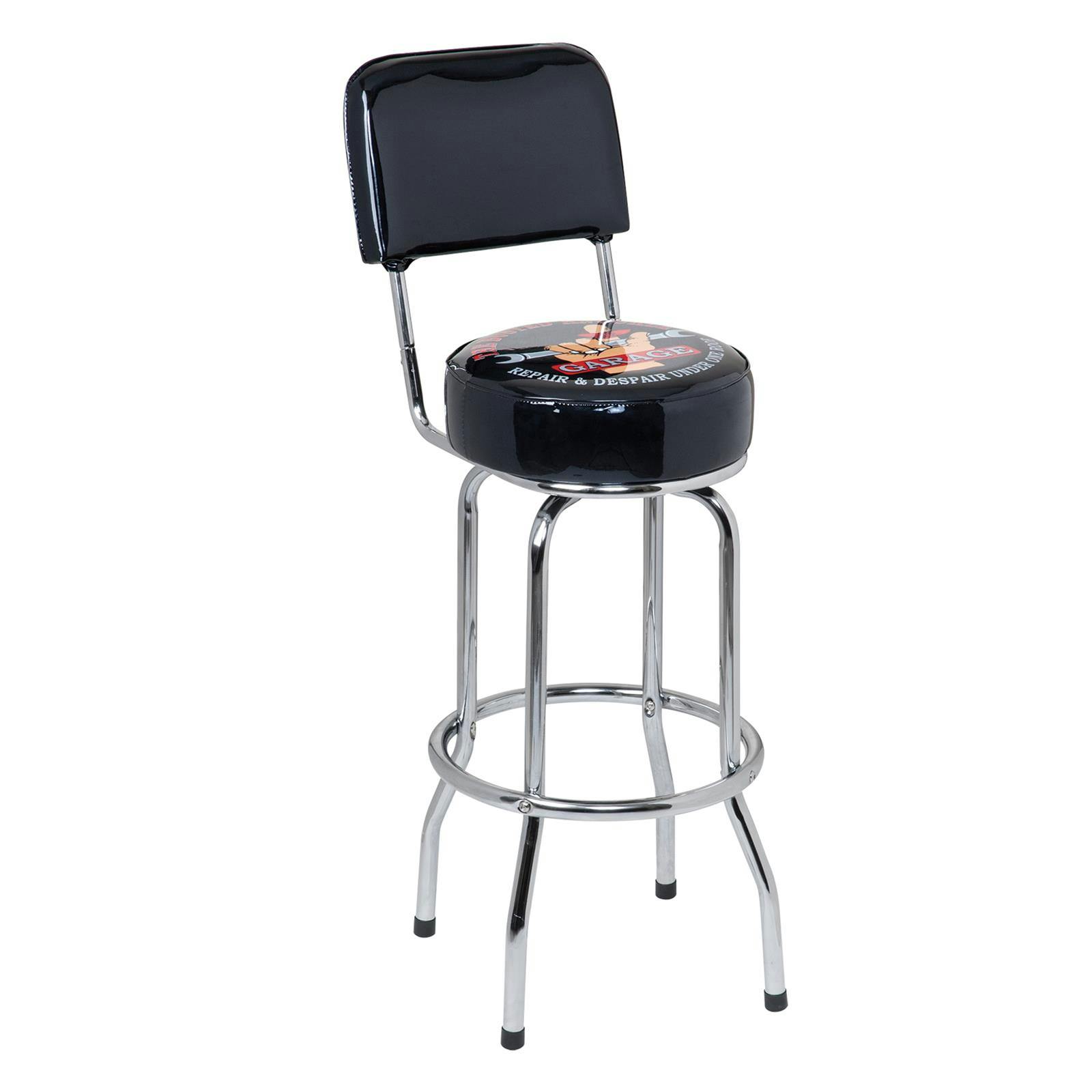 Busted Knuckle Garage BKG-72200 Bar Stool W/ Backrest