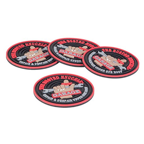 Busted Knuckle Garage BKG-78501 Rubber Coaster Set