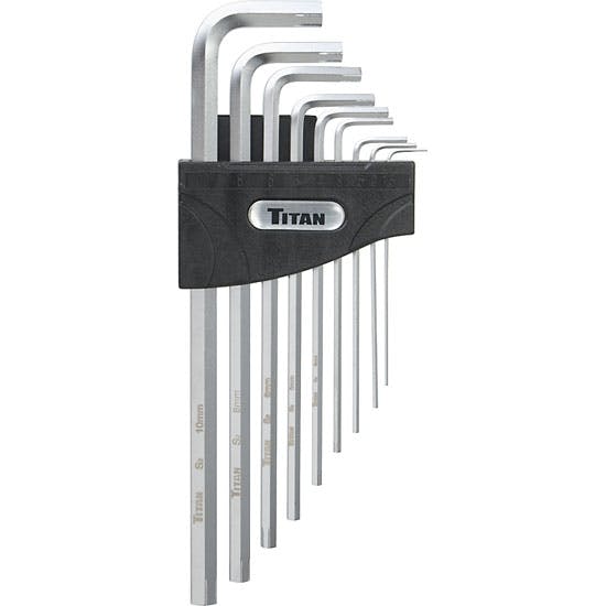 Titan Tools 12757 9-Piece Hex Key Extractor Set, Metric