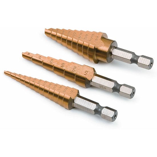 Titan Tools 16503 3-Piece Step Drill Bit Set