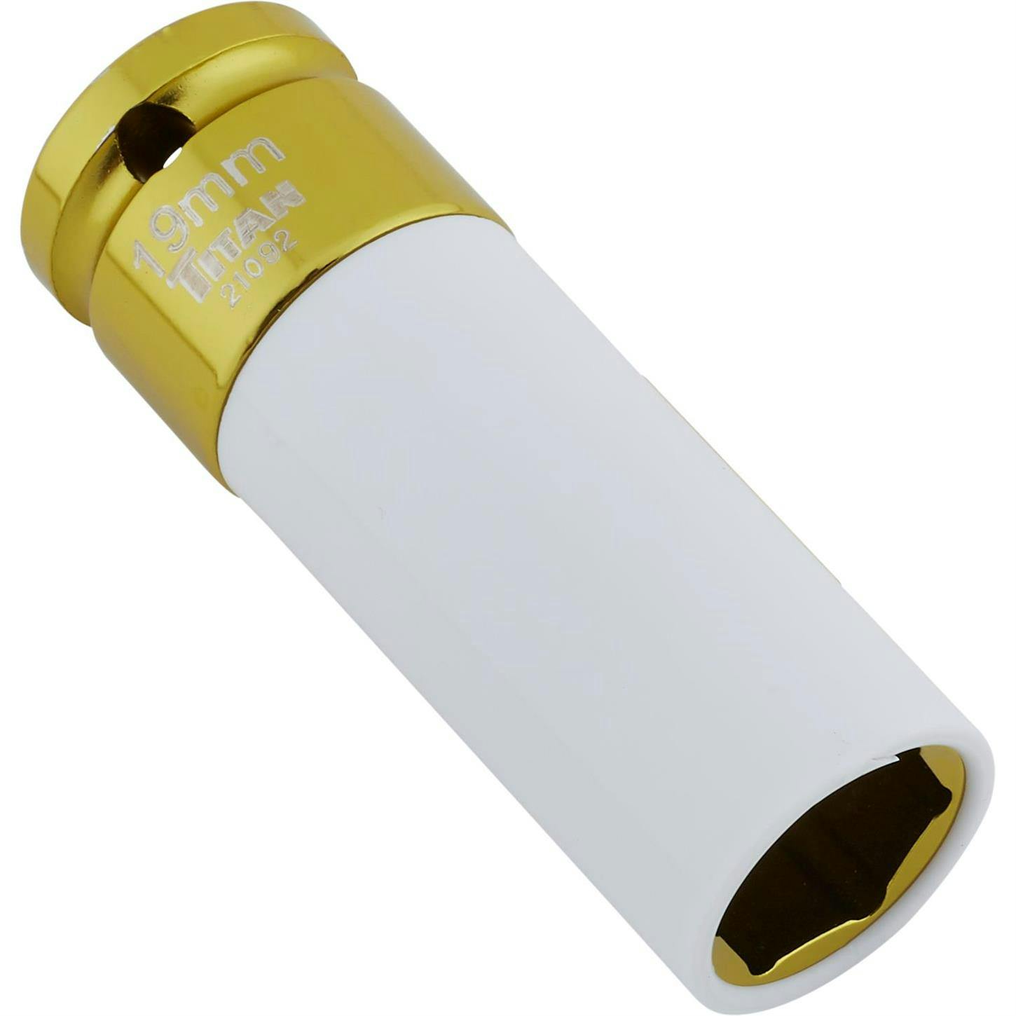 Titan Tools 21092 19MM Non-Marring Deep Well Lug Nut Socket, 1/2 In