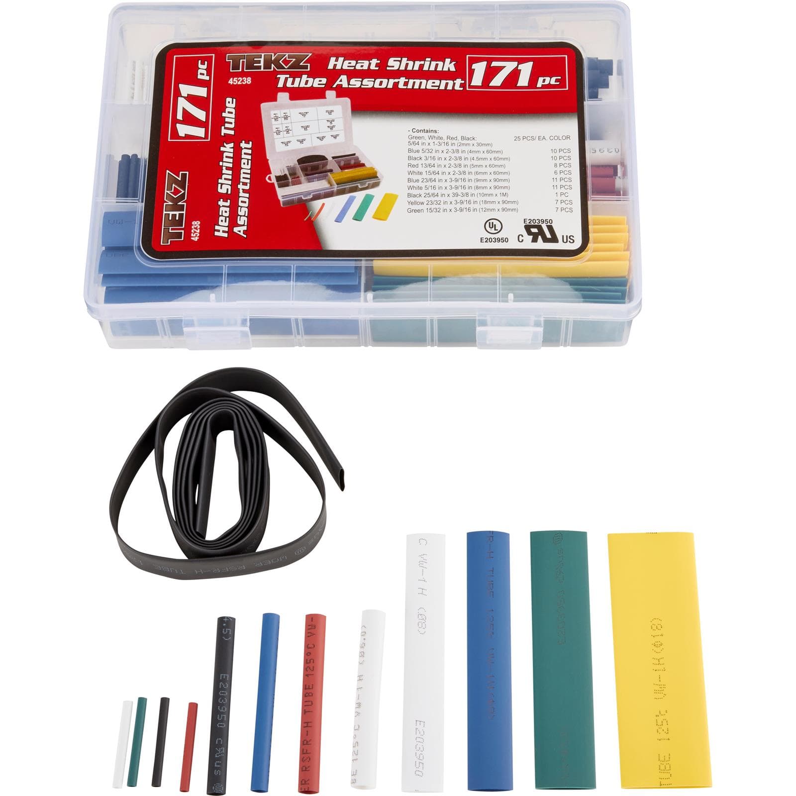 Titan Tools 45238 Heat Shrink Tubing Kit, 171 Piece