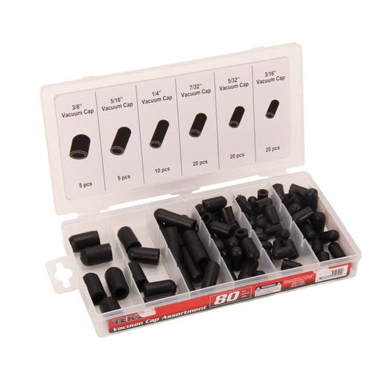 Titan Tool 45252 80 Piece Vacuum Cap Assortment