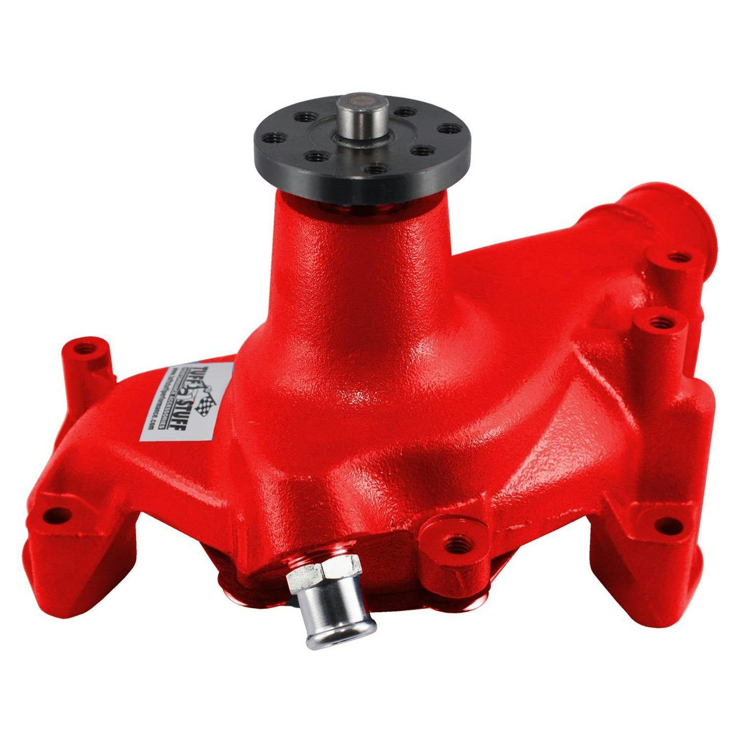 Tuff Stuff 1449NCRED SBC Supercool Long Cast Iron Water Pump, Red