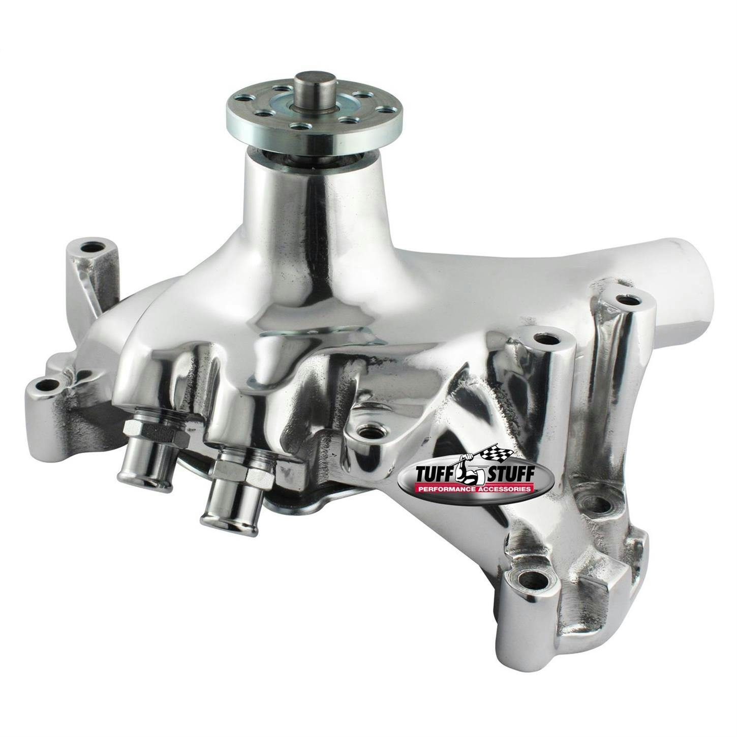 Tuff Stuff 1461AB BBC Platinum Long Aluminum Water Pump, Polished