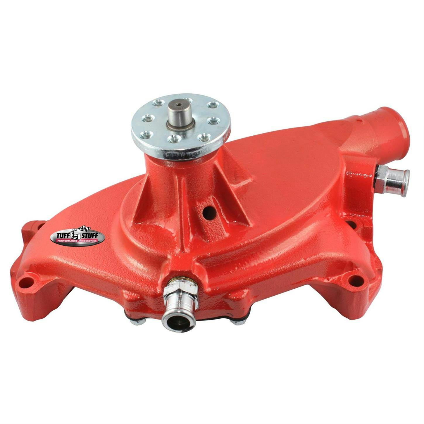 Tuff Stuff 1494NCRED BBC Chevy Short Cast-Iron Water Pump, Red