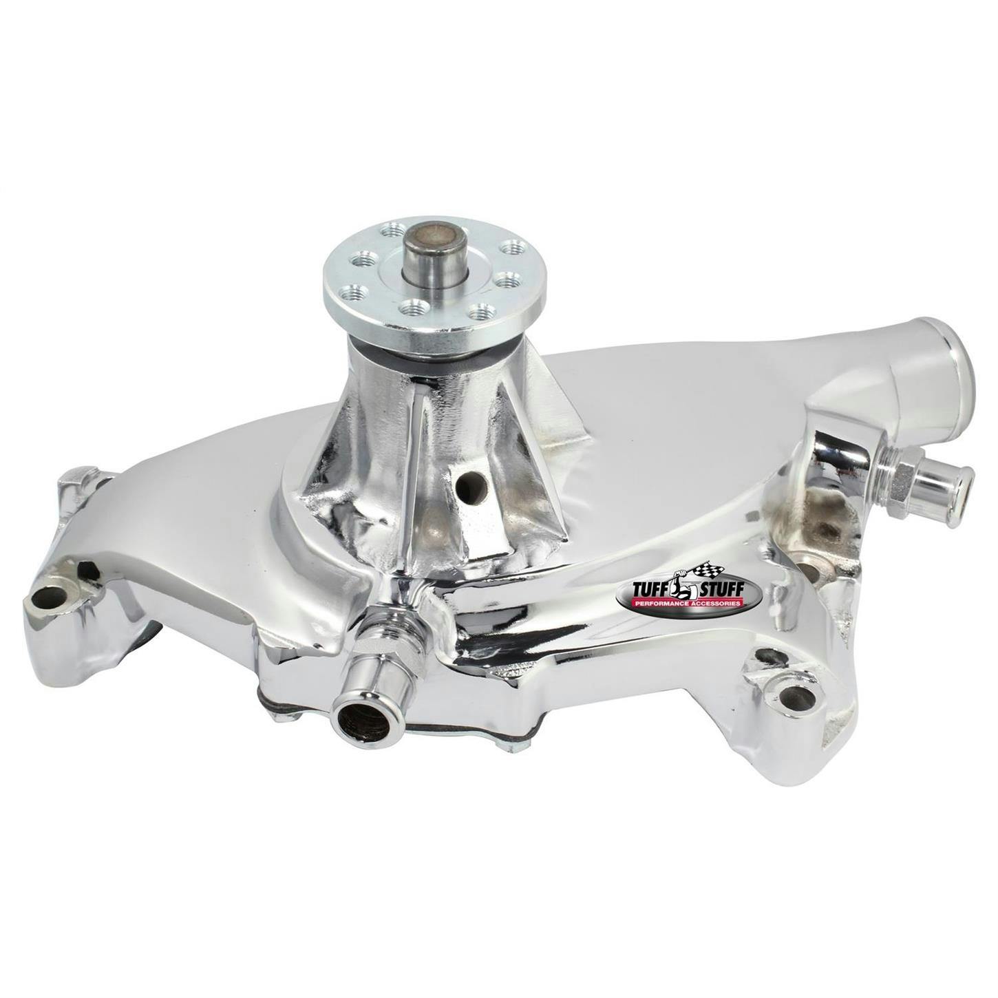 Tuff Stuff 1495AAREV BBC Chevy Short Aluminum Water Pump, Chrome