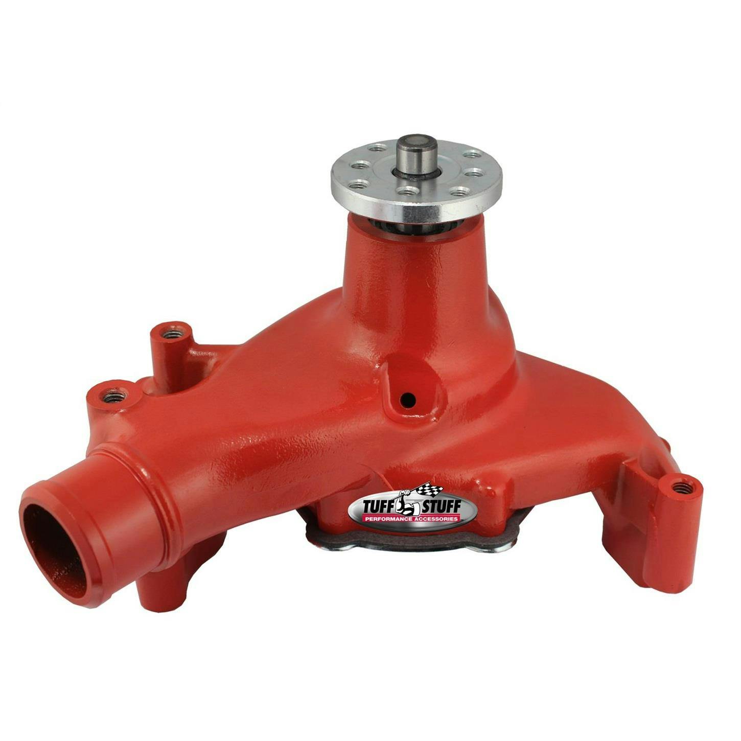 Tuff Stuff 1511NCRED SBC Aluminum Supercool Long Water Pump, Red
