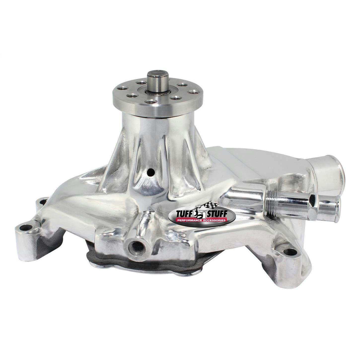Tuff Stuff 1635EB Chevy Water Pump, SBC Short, Polished Aluminum
