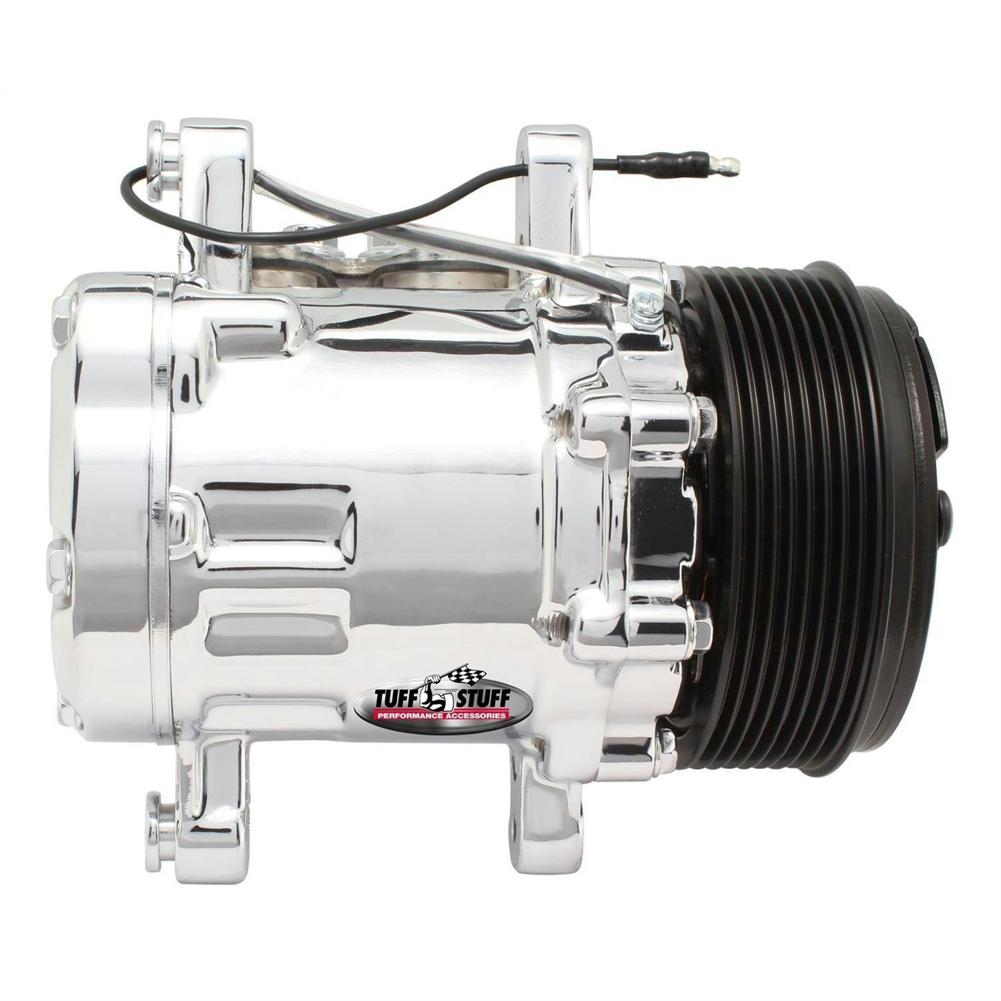 Tuff Stuff 4517NA8G A/C Compressor Sanden SD7, Chrome