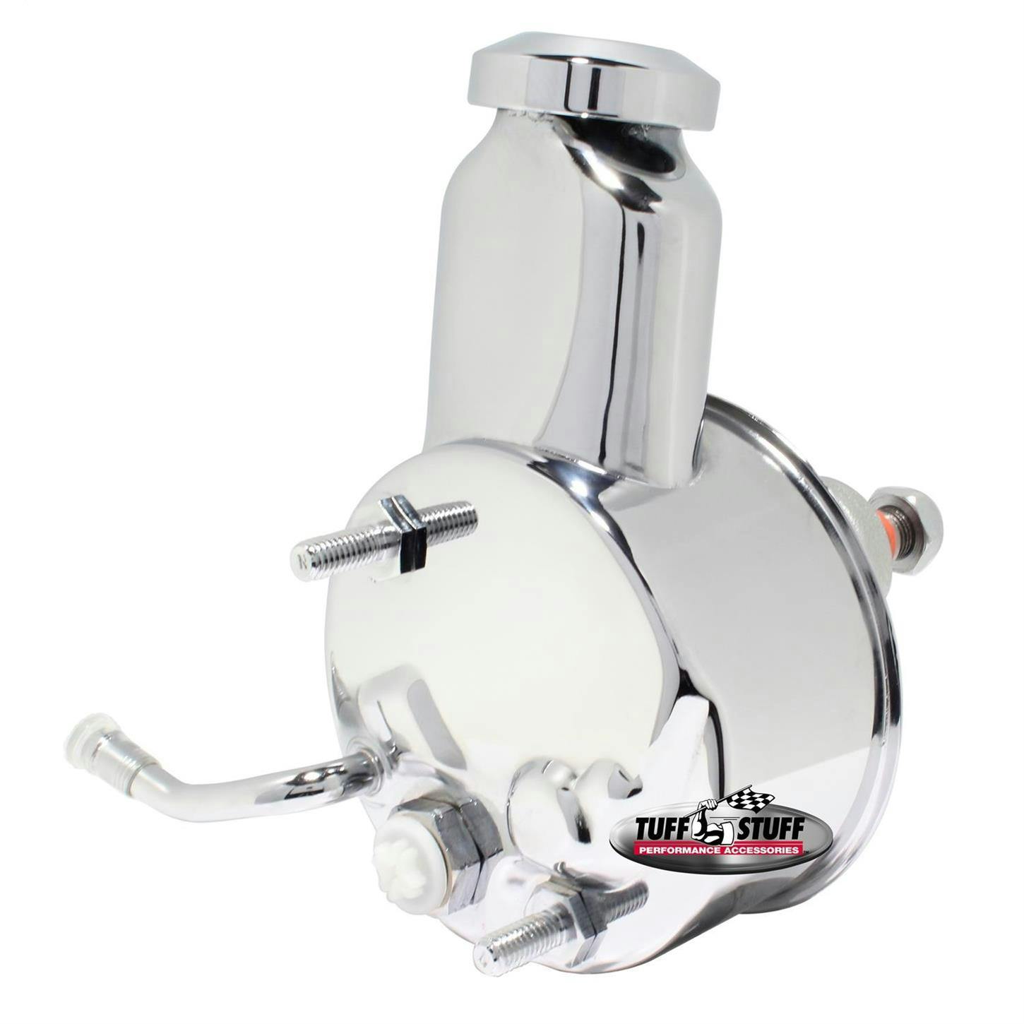 Tuff Stuff 6165A GM Power Steering Pump, Keyed Shaft, Chrome