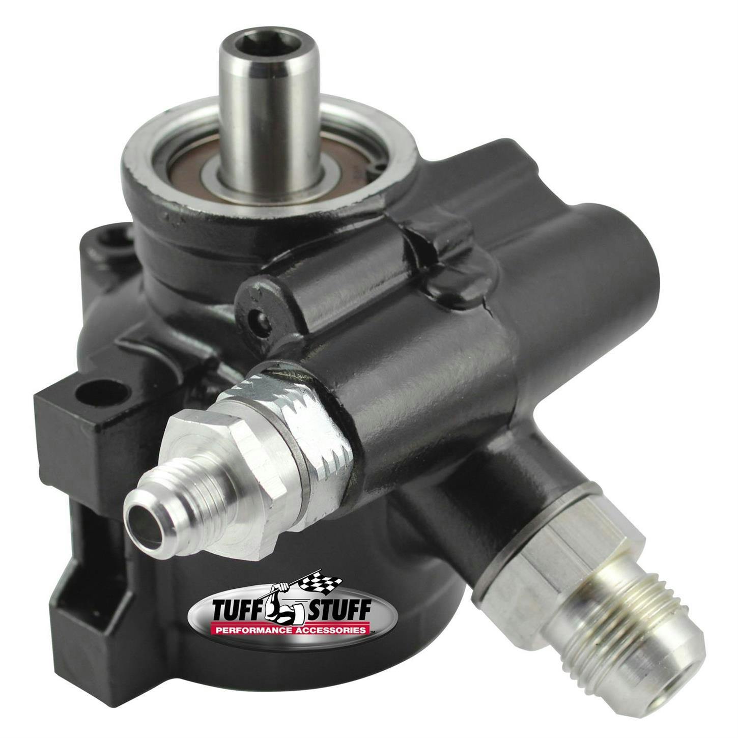 Tuff Stuff 6170ALB Type II Power Steering Pump, Black Aluminum