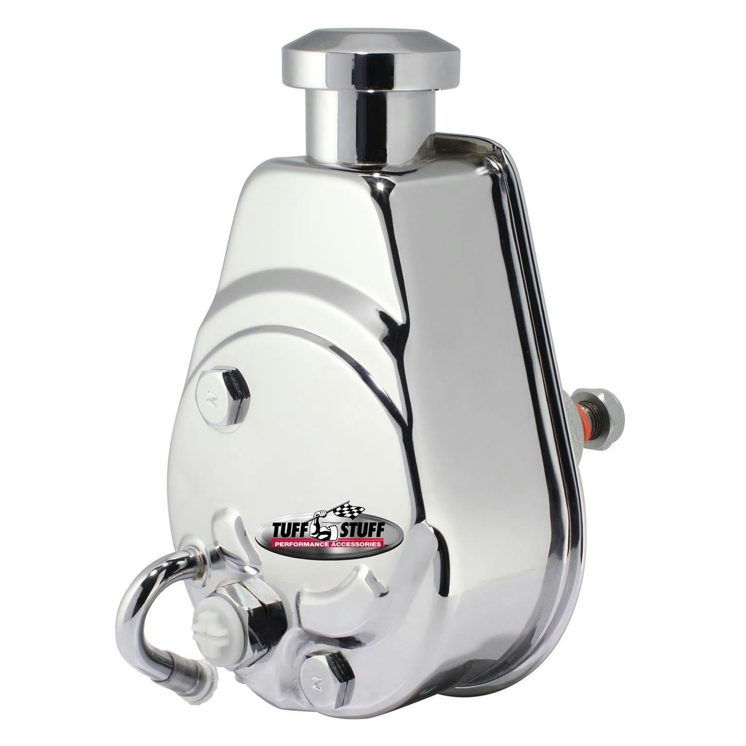 Tuff Stuff 6171A GM Power Steering Pump, Keyed Shaft, Chrome
