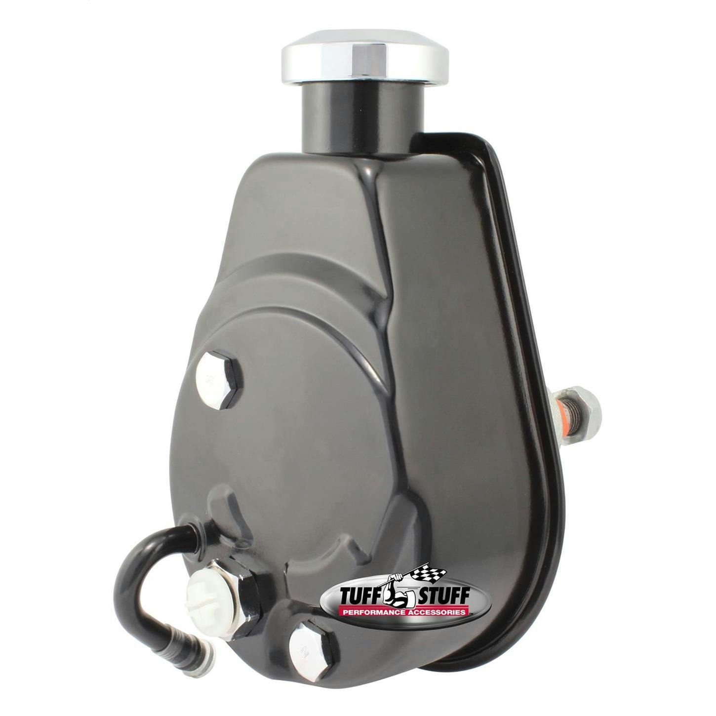 Tuff Stuff 6171B GM Power Steering Pump, Keyed Shaft, Black