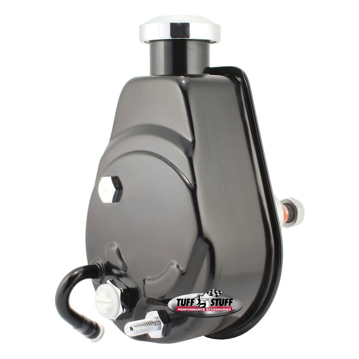 Tuff Stuff 6174B Saginaw Power Steering Pump, Keyed Shaft, Black
