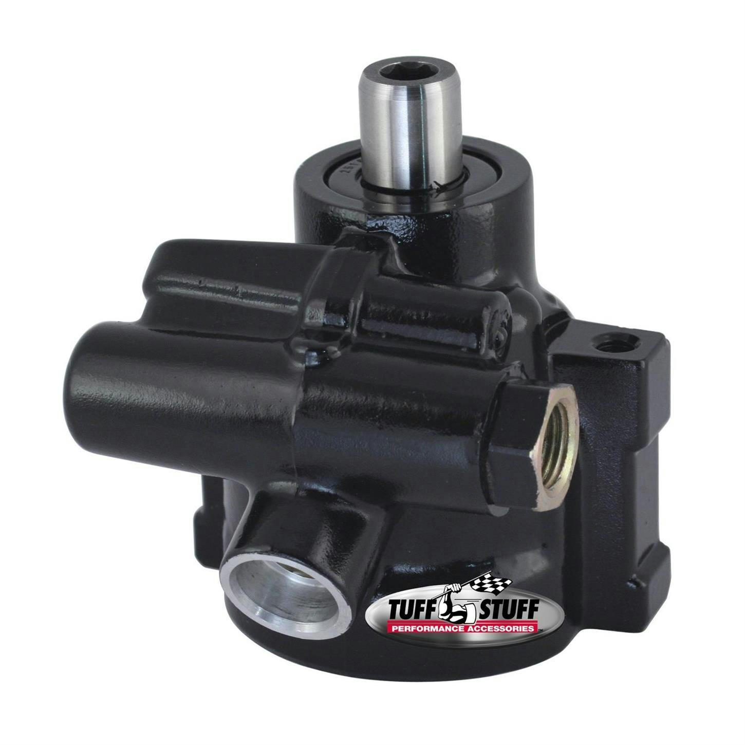 Tuff Stuff 6175ALB-6 Type II Power Steering Pump, Aluminum, Black