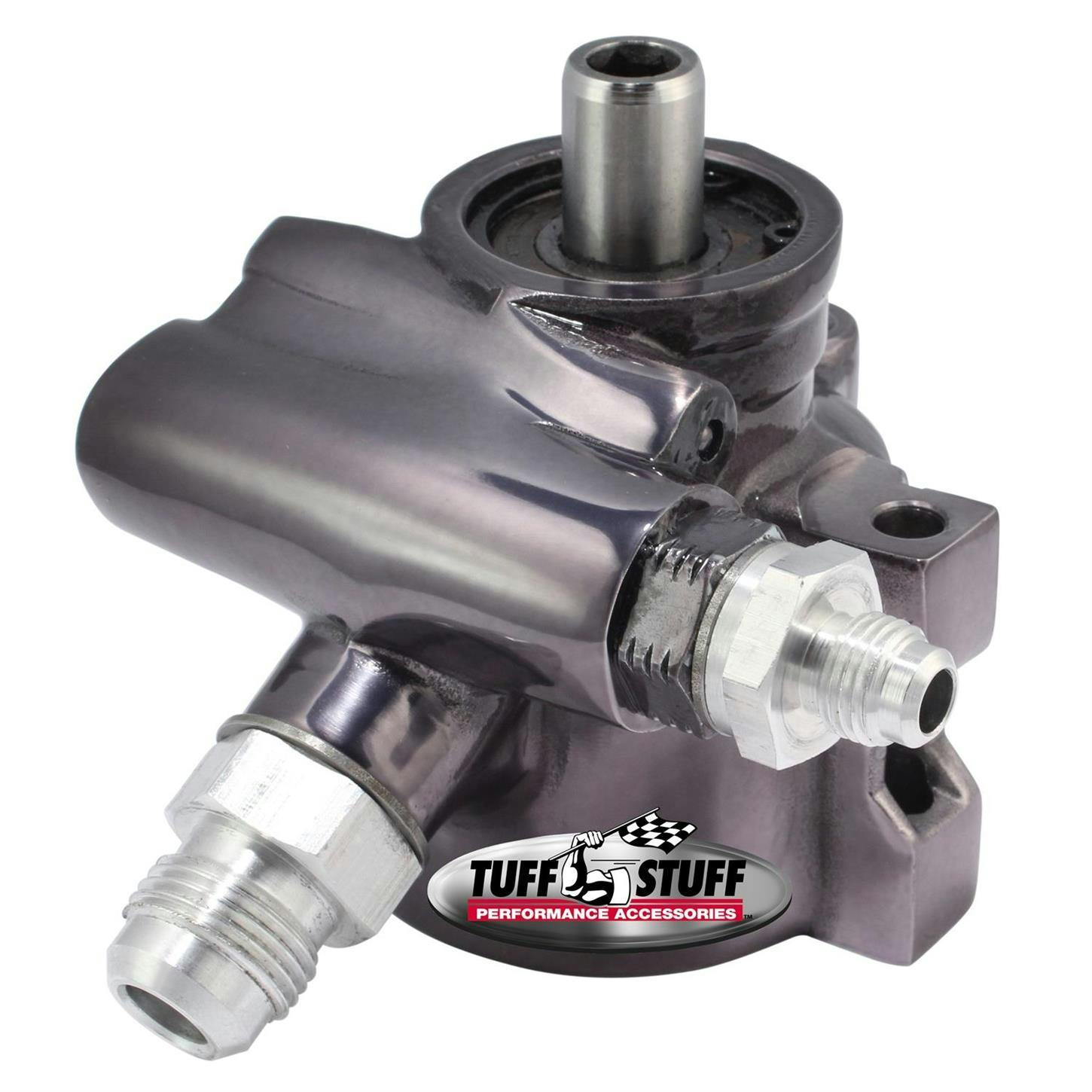 Tuff Stuff 6175ALP-27 Type II Power Steering Pump, Black Chrome