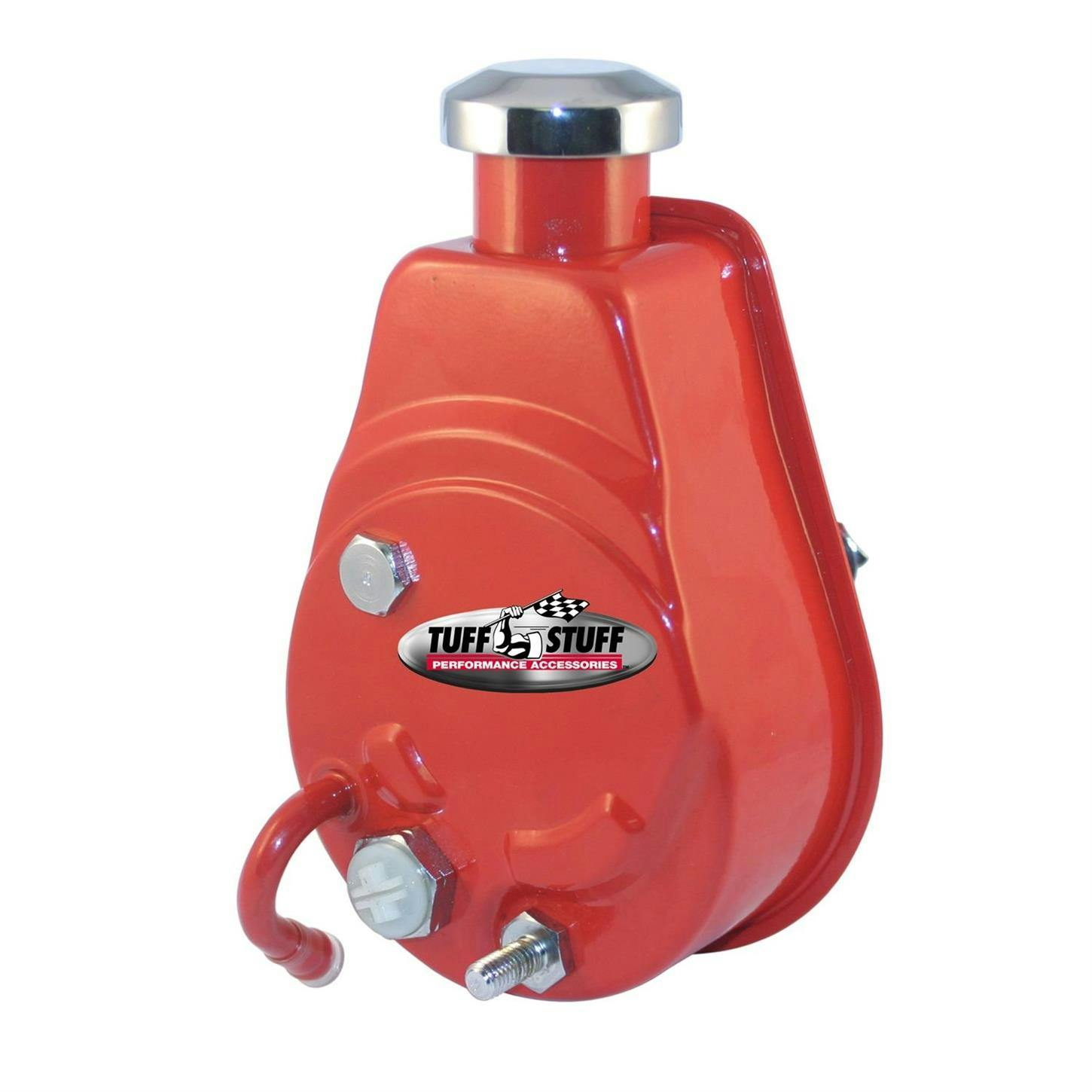 Tuff Stuff 6176BRED Saginaw Power Steering Pump, Keyed Shaft, Red