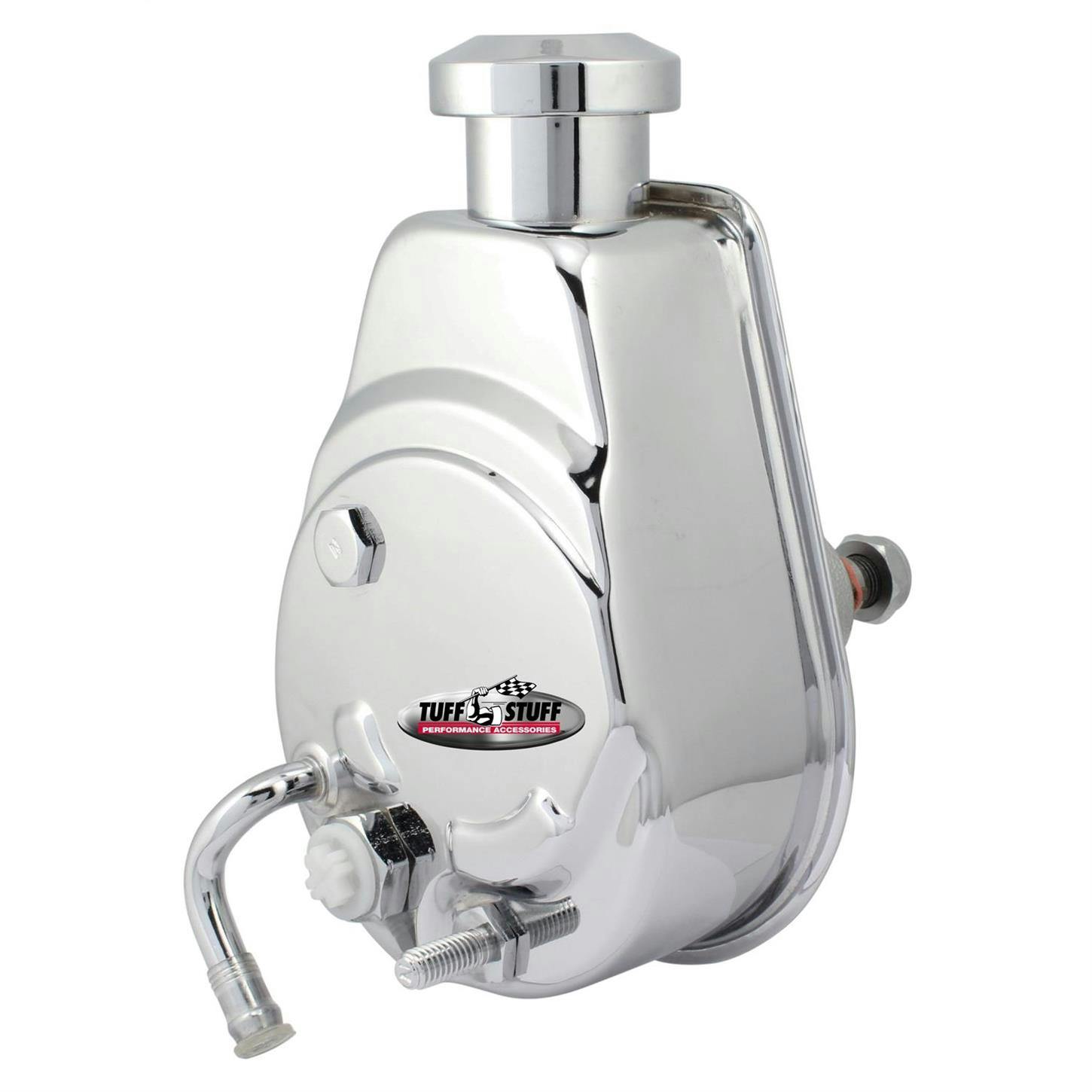 Tuff Stuff 6183A GM Power Steering Pump, Saginaw Style, Chrome