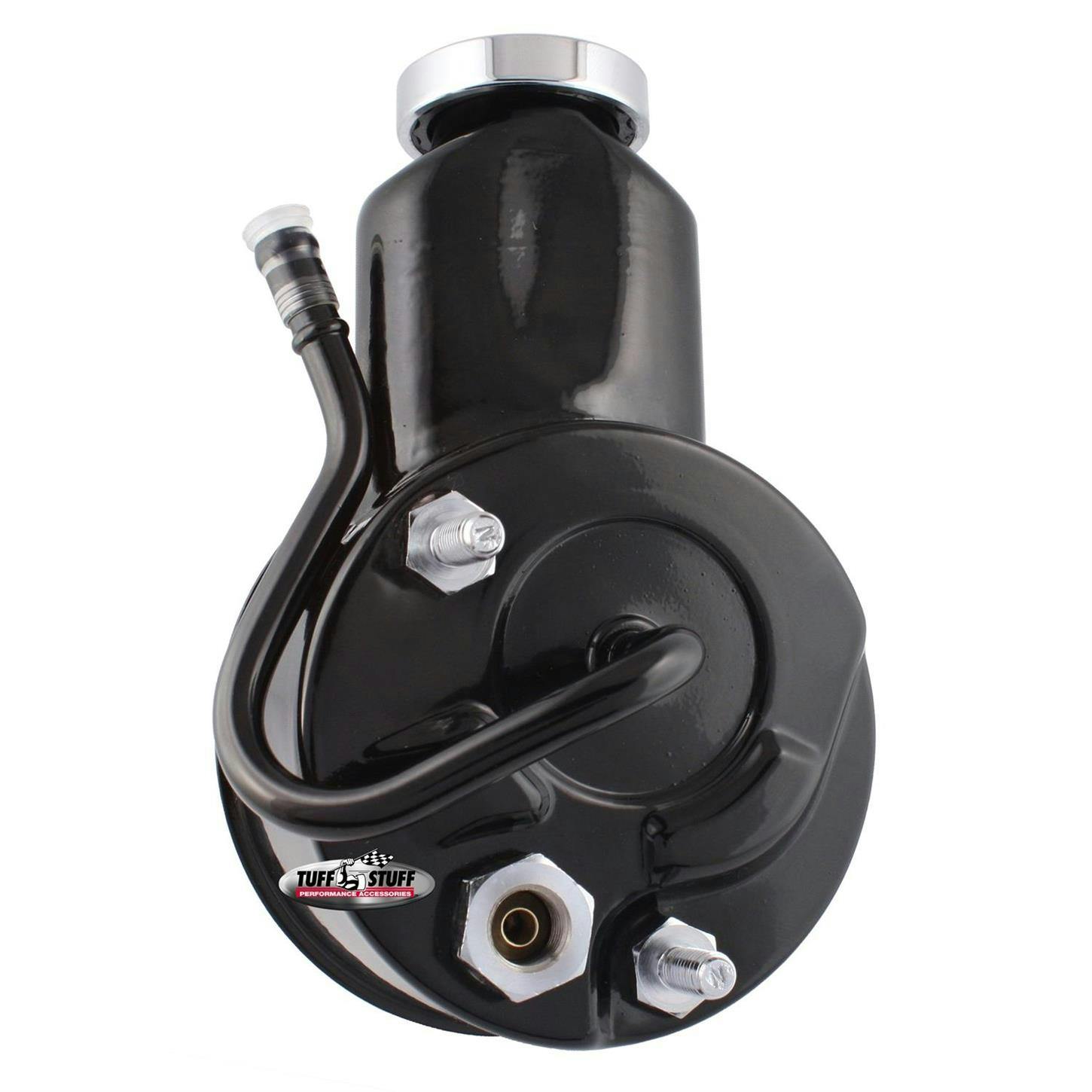 Tuff Stuff 6192B Saginaw Power Steering Pump, Keyed Shaft, Black