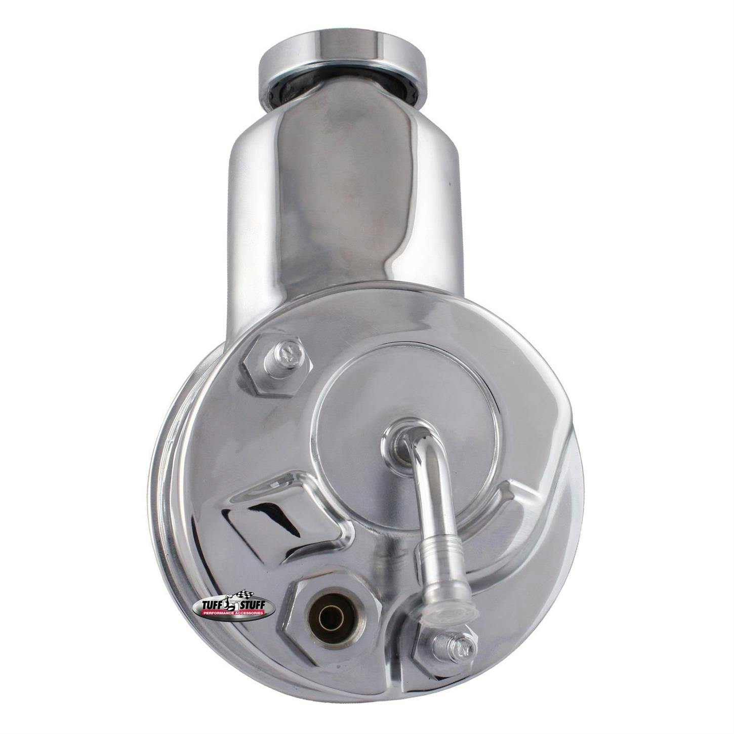 Tuff Stuff 6196A Saginaw Power Steering Pump, Keyed Shaft, Chrome