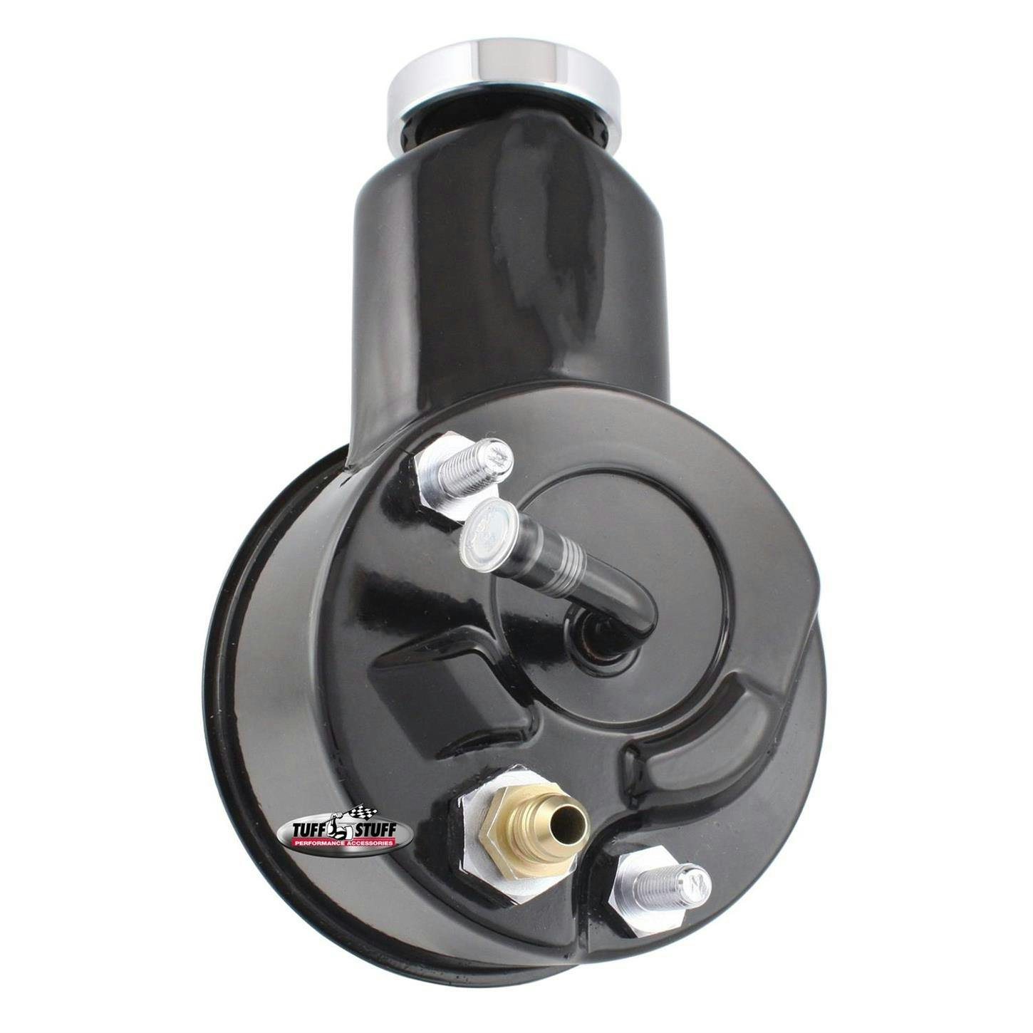 Tuff Stuff 6198B Saginaw Power Steering Pump, Keyed Shaft, Black