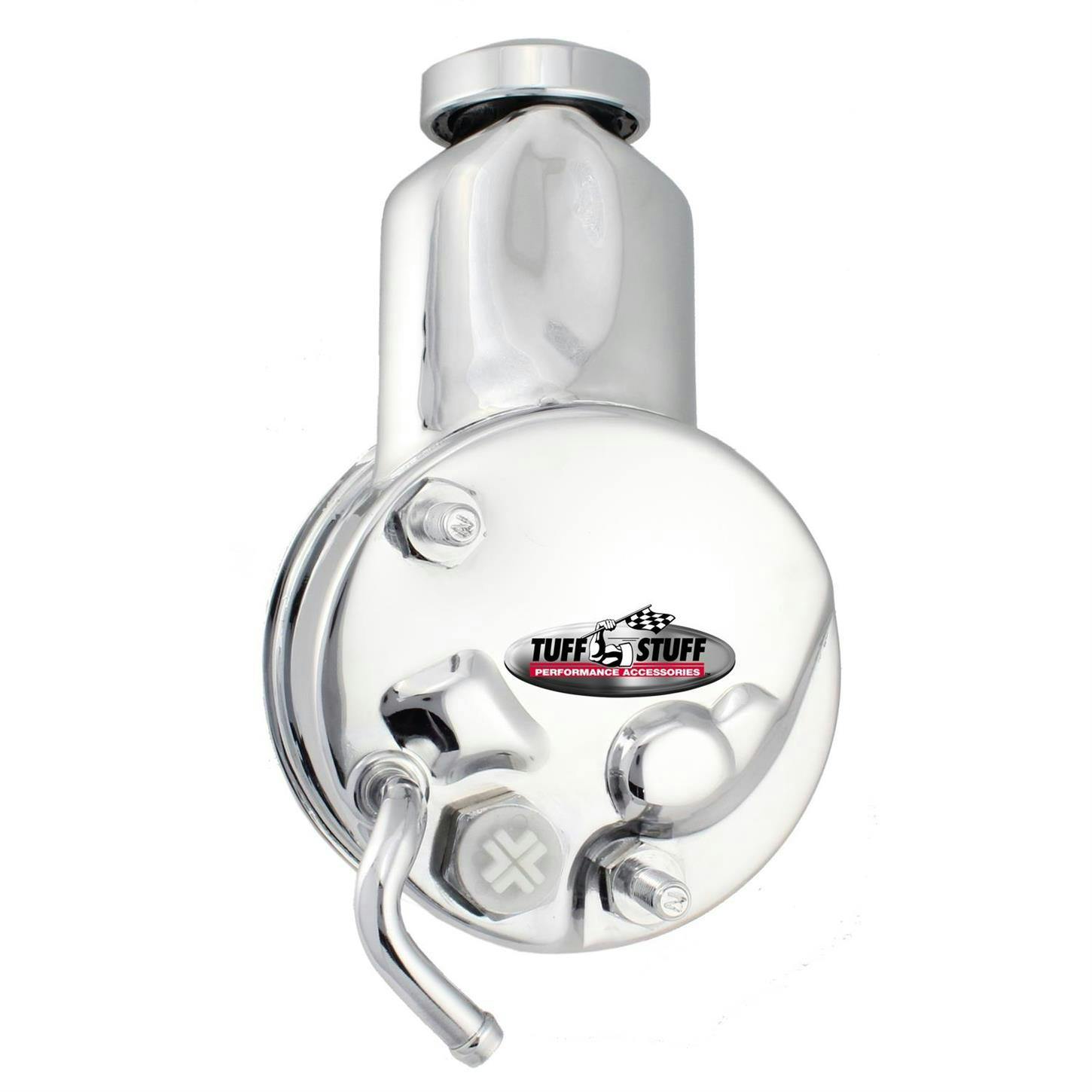 Tuff Stuff 6199A Saginaw Power Steering Pump, Keyed, Chrome