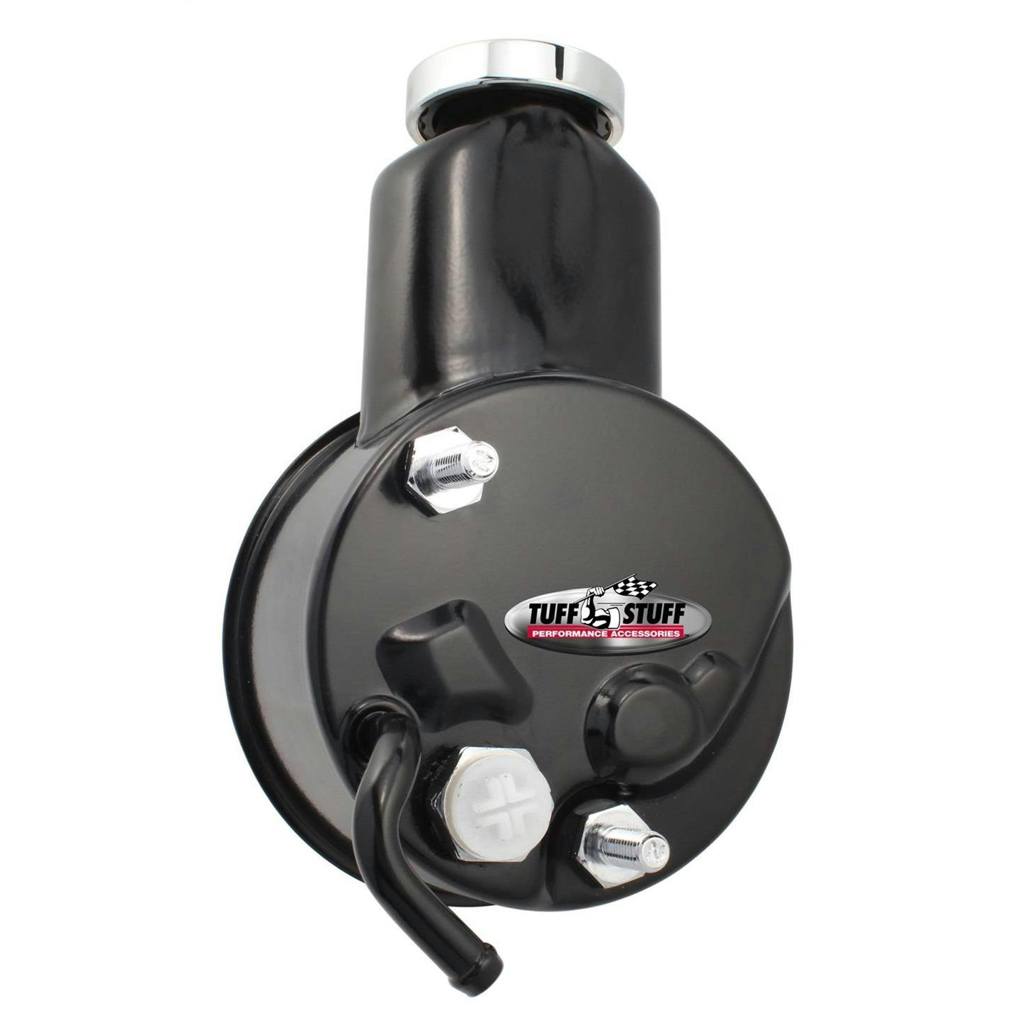 Tuff Stuff 6199B Saginaw Power Steering Pump, Keyed Shaft, Black