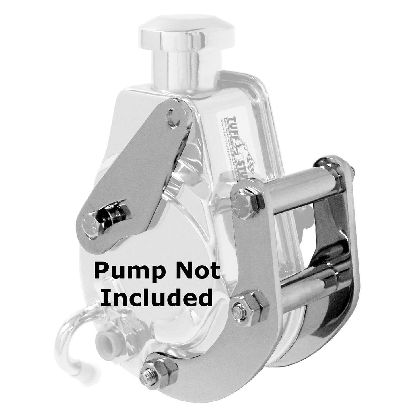 Tuff Stuff 6503A BBC Short Power Steering Pump Bracket, Chrome