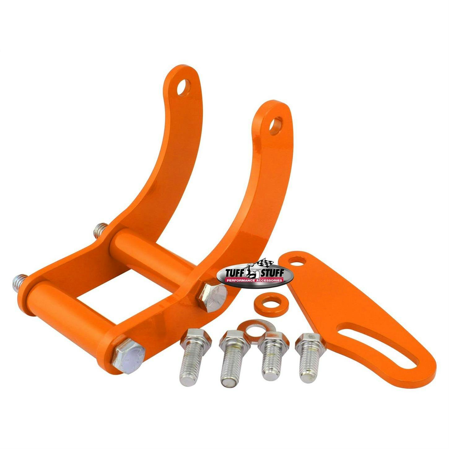 Tuff Stuff 6503BORANGE BBC Short Power Steering Pump Bracket, Ora