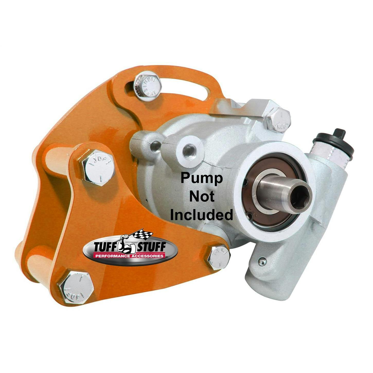 Tuff Stuff 6505BORANGE BBC Short Power Steering Pump Bracket, Ora