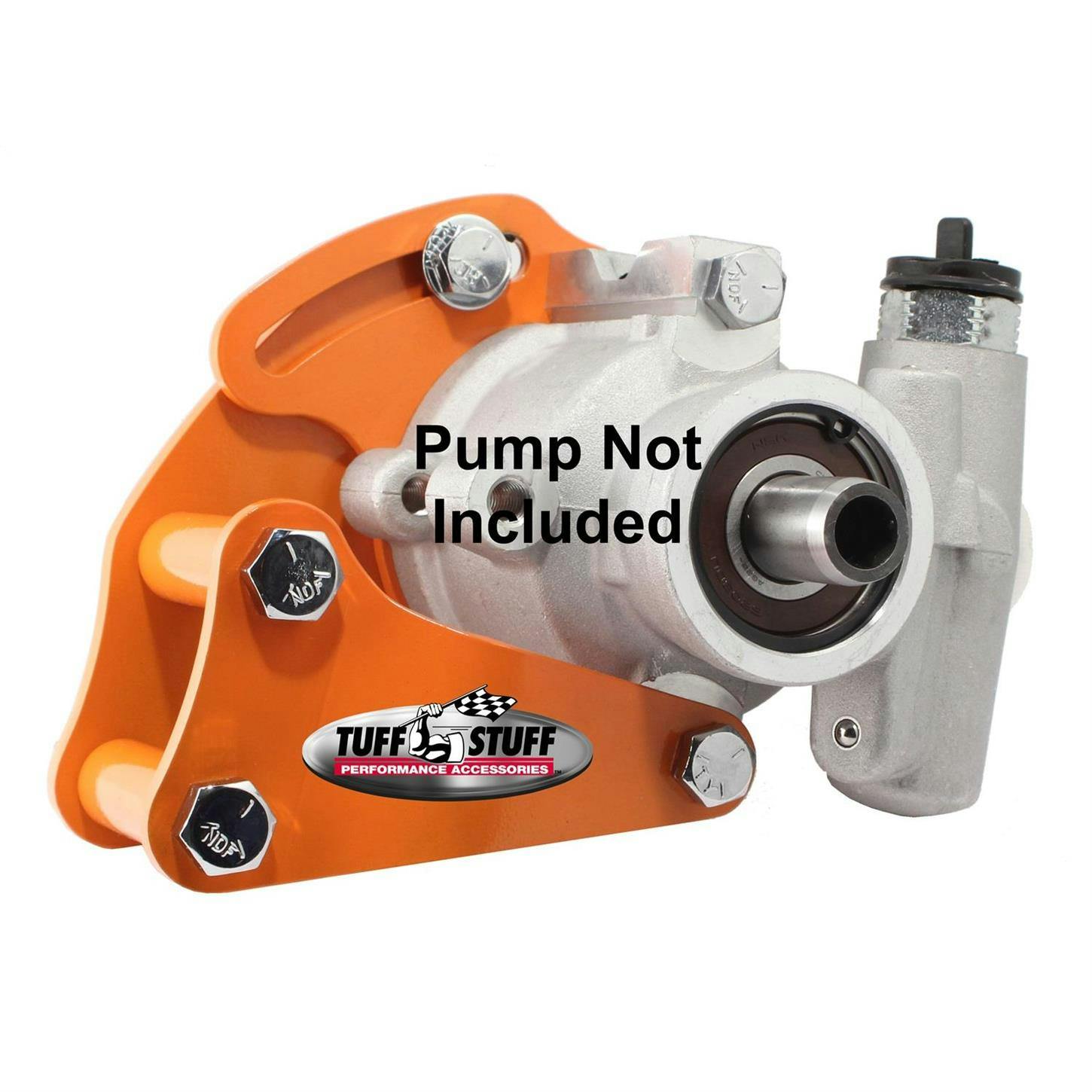 Tuff Stuff 6506BORANGE SBC Short Power Steering Pump Bracket, Ora