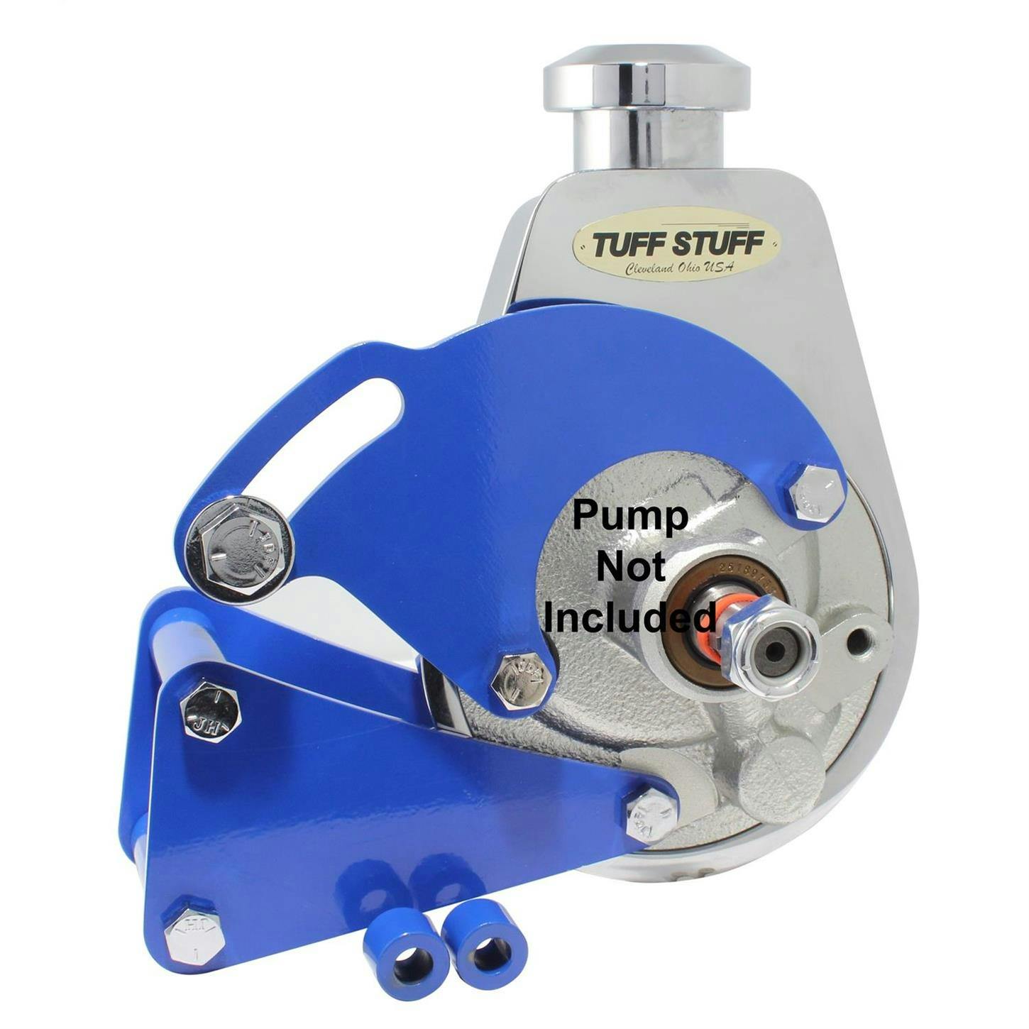 Tuff Stuff 6507BBLUE BBC Long Power Steering Pump Bracket, Blue