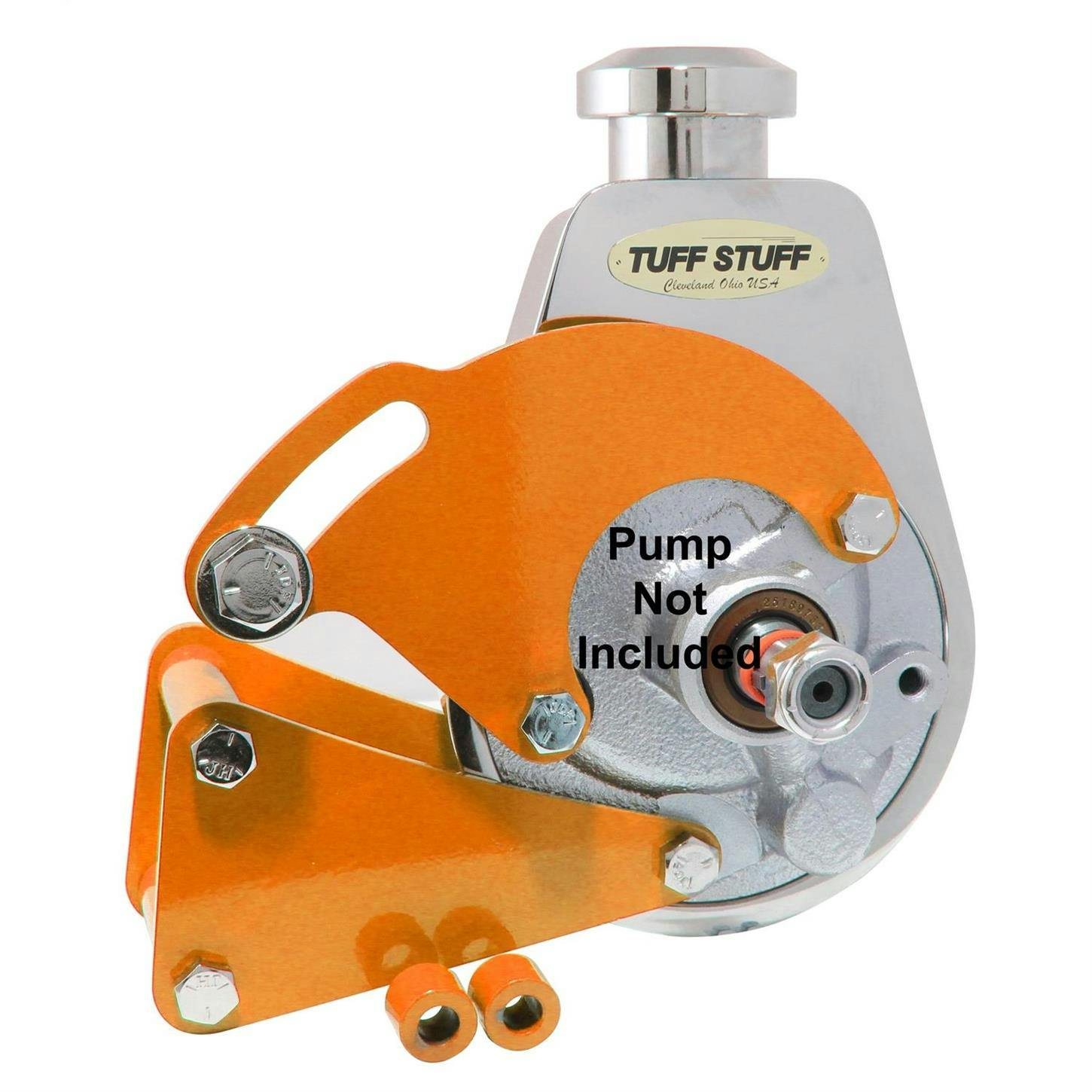 Tuff Stuff 6507BORANGE BBC Long Power Steering Pump Bracket, Ora