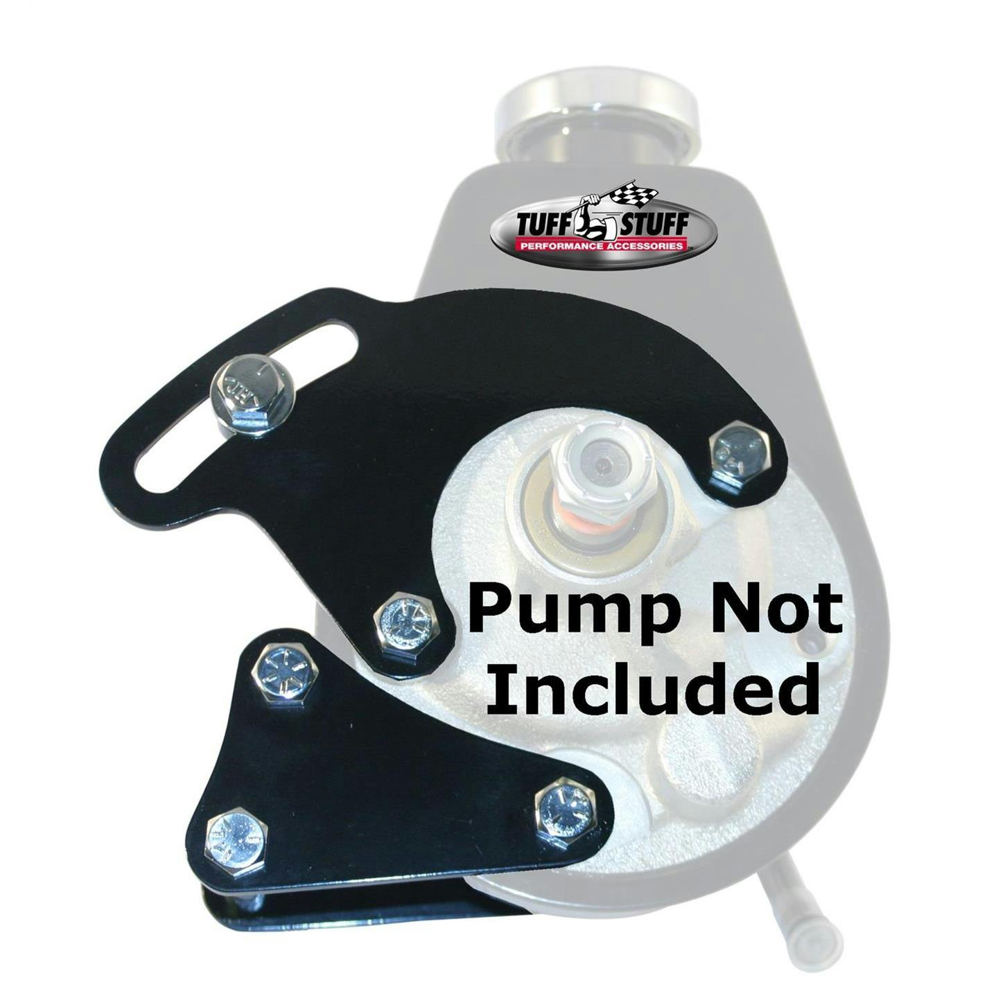 Tuff Stuff 6508B SBC Long Power Steering Pump Bracket, Black
