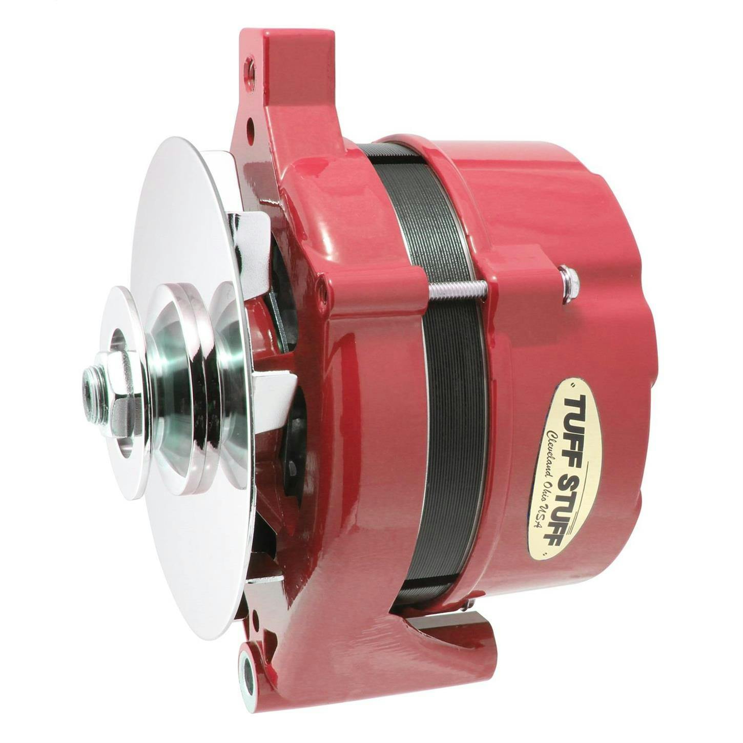 Tuff Stuff 7078NHRED Ford Alternator, 70 Amp, Red W/Chrome