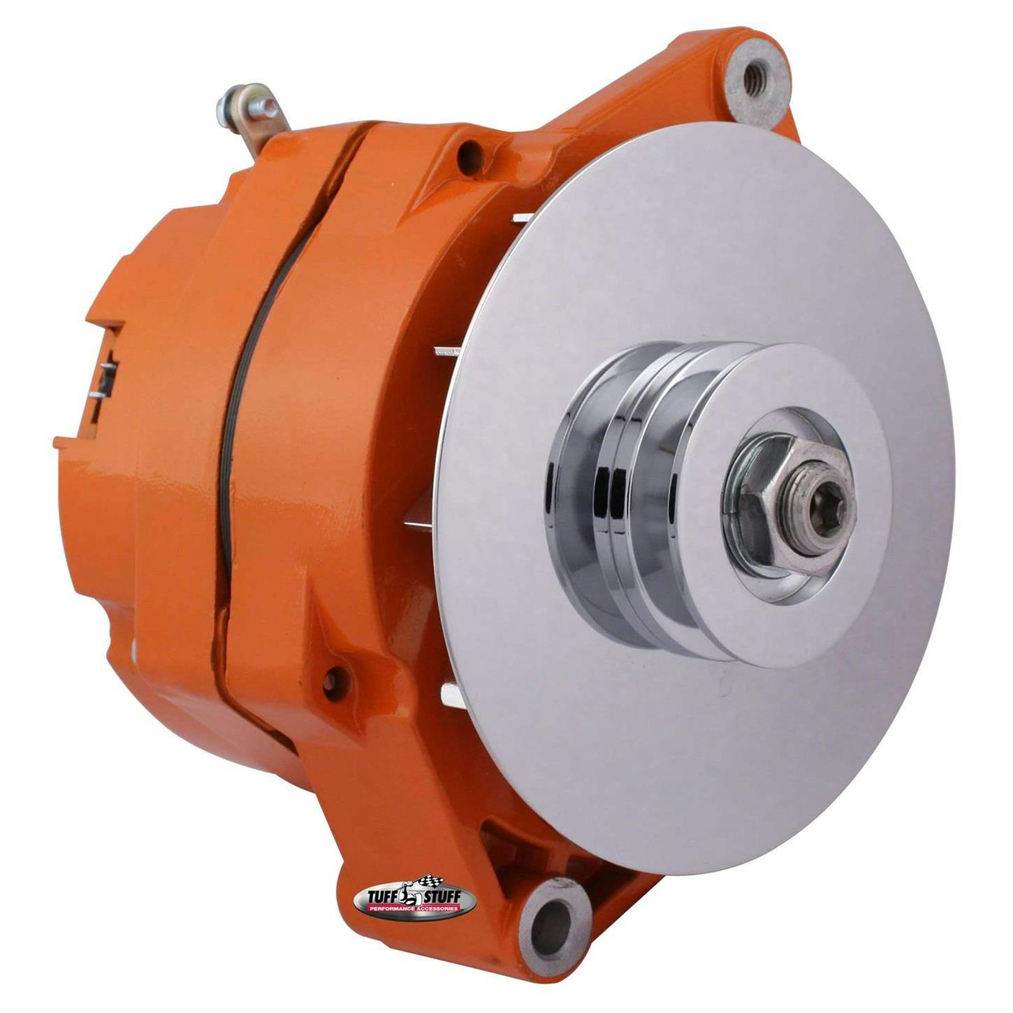 Tuff Stuff 7102NFORANGE GM Alternator, 80 Amp, Orange W/Chrome