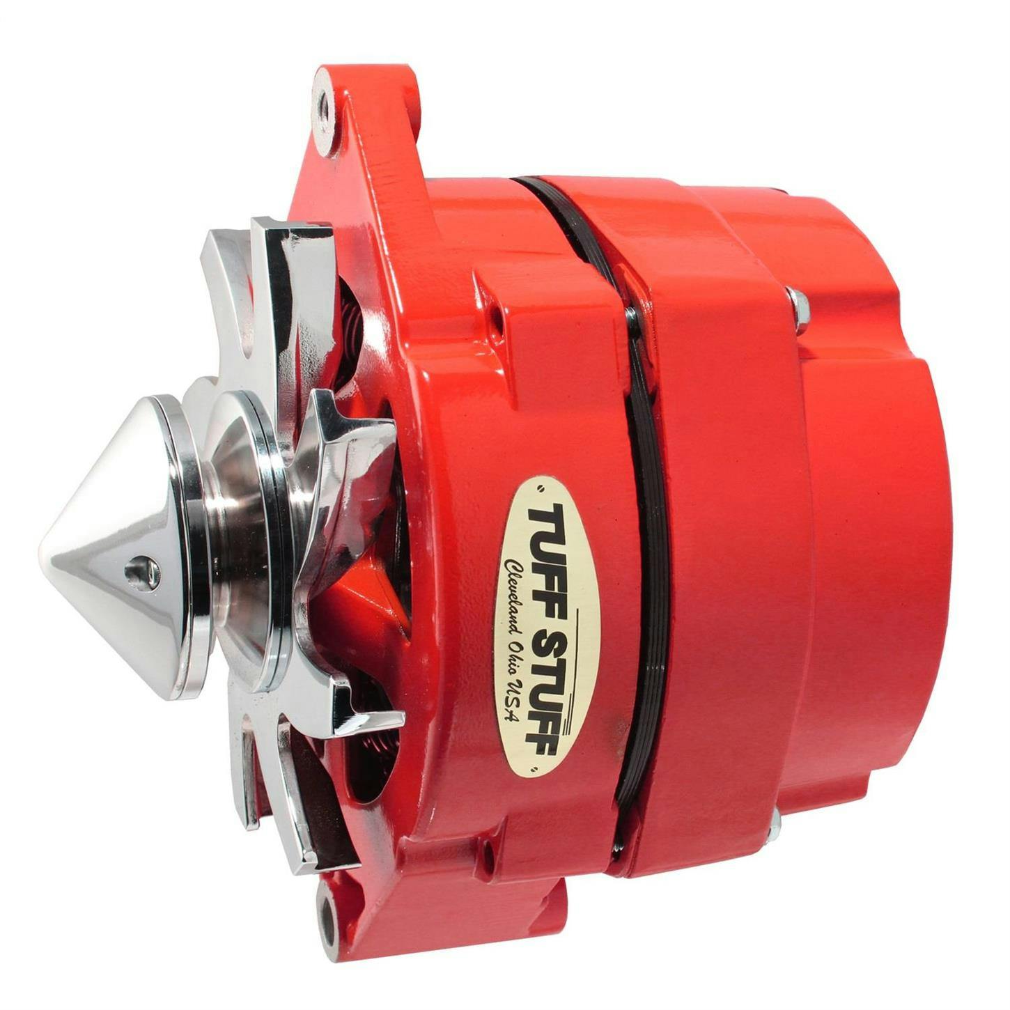 Tuff Stuff 7139FBULLRED GM Silver Bullet 100 Amp Alternator, Red