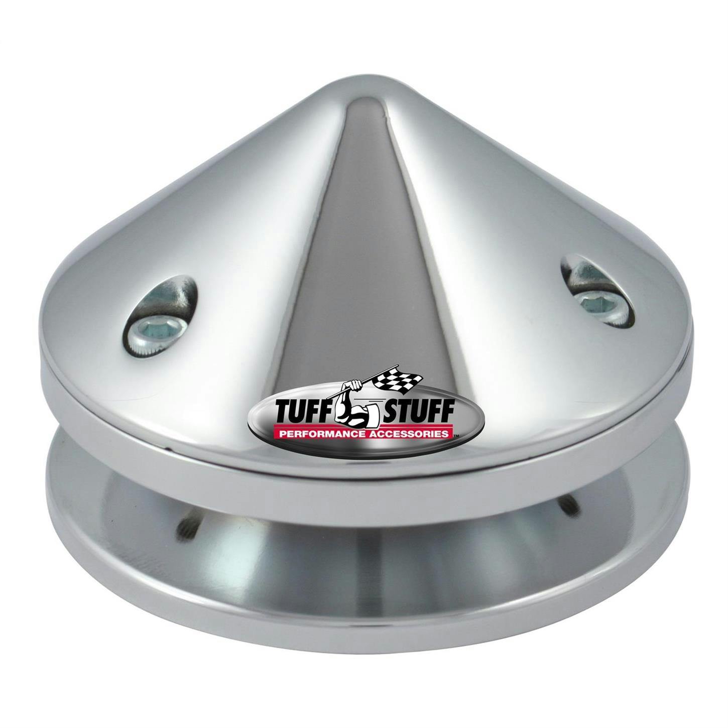 Tuff Stuff 7650A 1 Groove Pulley And Bullet Cover, Chrome