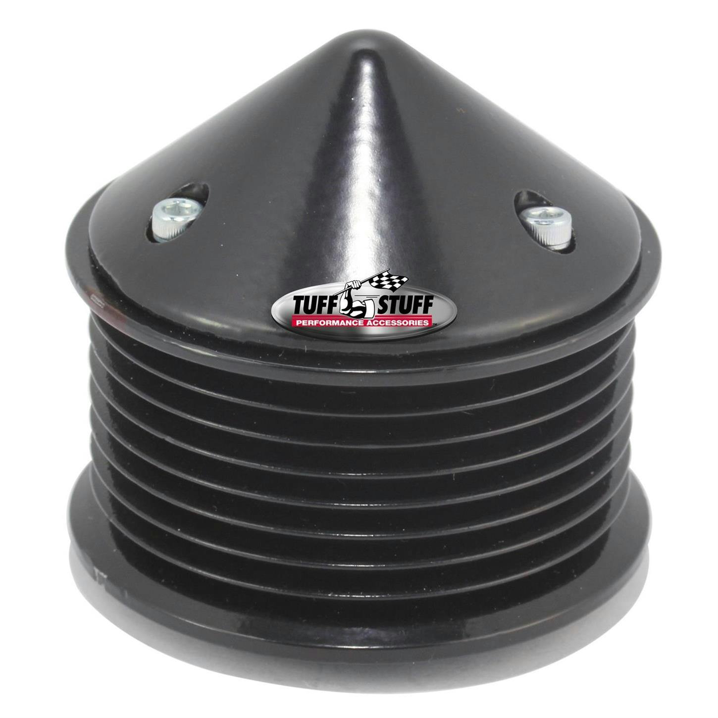 Tuff Stuff 7655C 8 Groove Pulley And Bullet Cover, Stealth Black